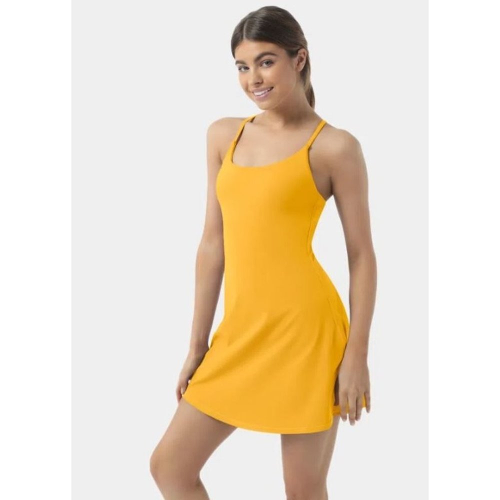 Yellow Spaghetti Strap Dress